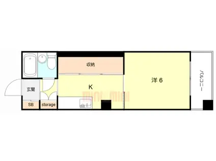 竹島プラザ(1K/3階)の間取り写真
