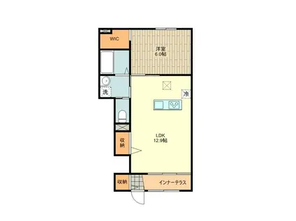 セレーナクオーレ(1LDK/1階)の間取り写真