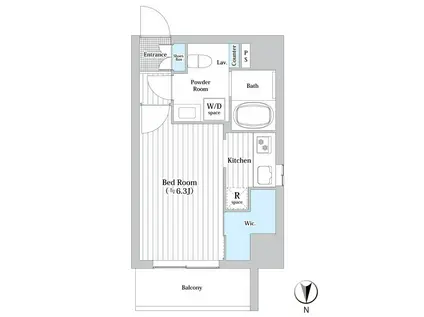 クレスト小杉スクエア(ワンルーム/9階)の間取り写真