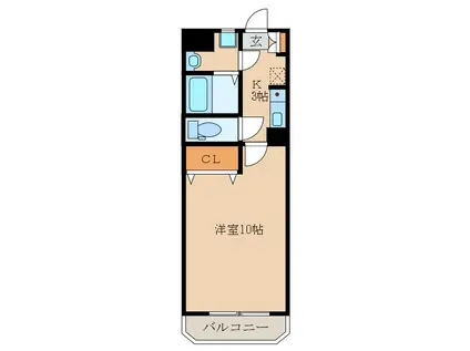 ピュアサンクス和(1K/2階)の間取り写真