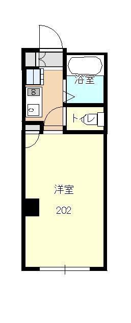 イーストセブン(1K/2階)の間取り写真
