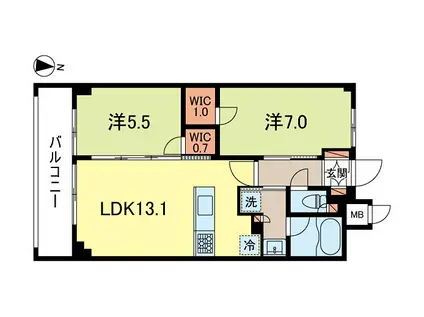 スプリングスクエア永福(2LDK/2階)の間取り写真