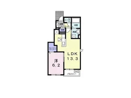 フローレンス壱番館(1LDK/1階)の間取り写真