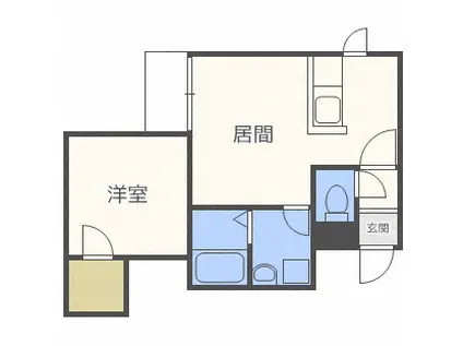 グランディールN15(1LDK/1階)の間取り写真