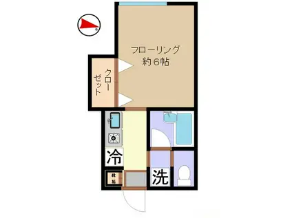 ジョイハウス(1K/1階)の間取り写真