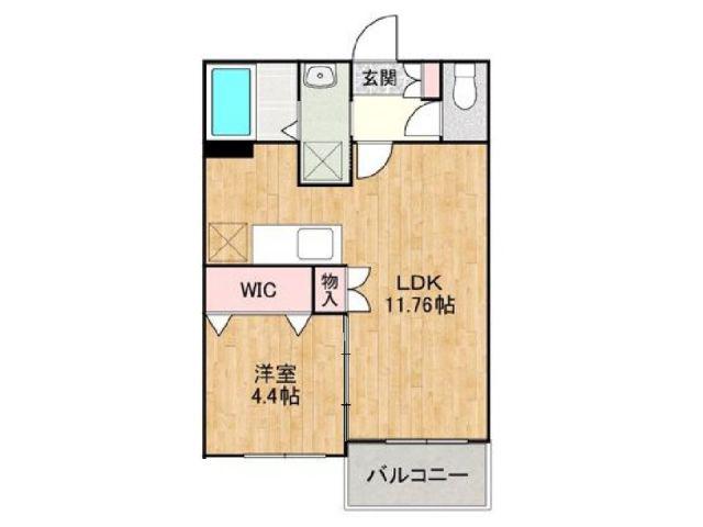 ル・シエル・ブルー(1LDK/3階)の間取り写真