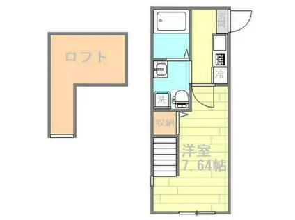 ノーチェ善行(1K/2階)の間取り写真