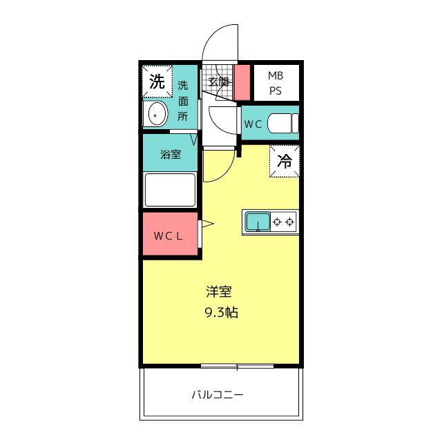 エンクレスト博多EXCEED(ワンルーム/5階)の間取り写真