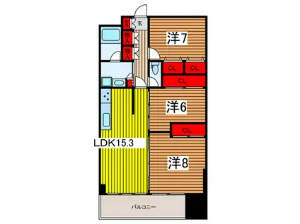 PRENDY浦和別所(3LDK/1階)の間取り写真