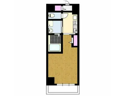 プレール・ドゥーク住吉Ⅱ(1K/4階)の間取り写真