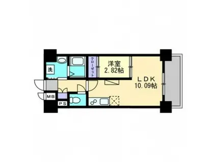モンテ・ルーチェ三番町(1LDK/8階)の間取り写真