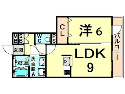 コート・アッキーノ(1LDK/2階)の間取り写真
