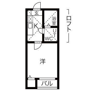 エスポワール本陣(1K/1階)の間取り写真