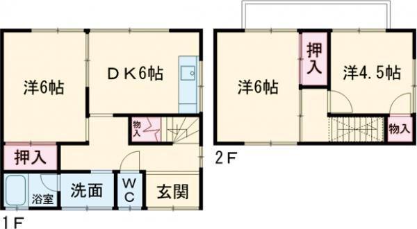 ムサシハウスN(3DK/1階)の間取り写真