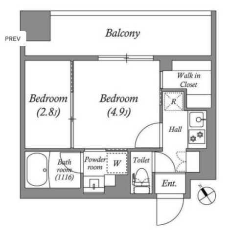 ACP RESIDENCE 西巣鴨(2K/8階)の間取り写真