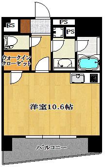 ディナック船橋モードN(ワンルーム/6階)の間取り写真