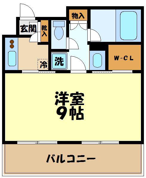 スタイリオ梶が谷(1K/3階)の間取り写真