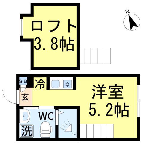 ラヴィ新小岩(ワンルーム/2階)の間取り写真