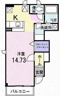 プロスパー六番館(ワンルーム/1階)の間取り写真