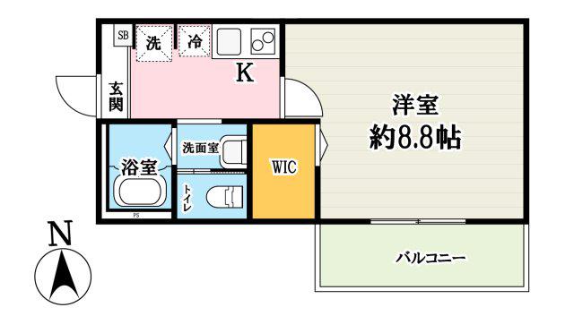 キャメル日進町(1K/3階)の間取り写真