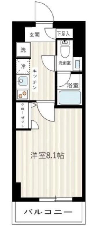 MAXIV北糀谷(1K/5階)の間取り写真