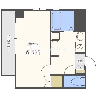 みおつくし堂島(1K/5階)の間取り写真