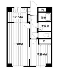 山陽電鉄本線 山陽姫路駅 徒歩22分 4階建 築54年(1LDK/2階)の間取り写真