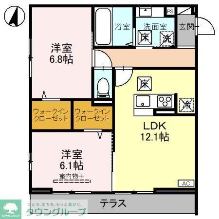 レジェーロII(2LDK/1階)の間取り写真