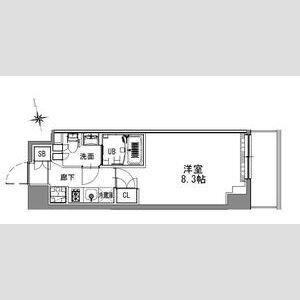 S-RESIDENCE浅草(1K/2階)の間取り写真