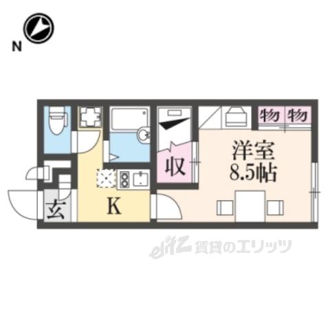 レオパレス大宮(1K/2階)の間取り写真