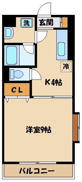 フォレスタヒルズ(1K/3階)の間取り写真