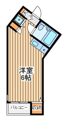 サンライズ相生(ワンルーム/2階)の間取り写真
