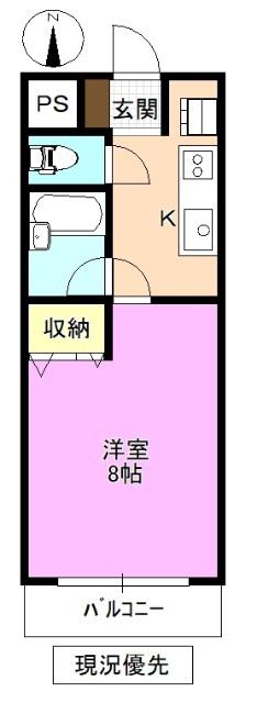 ジュネスオノヅカ(1K/1階)の間取り写真