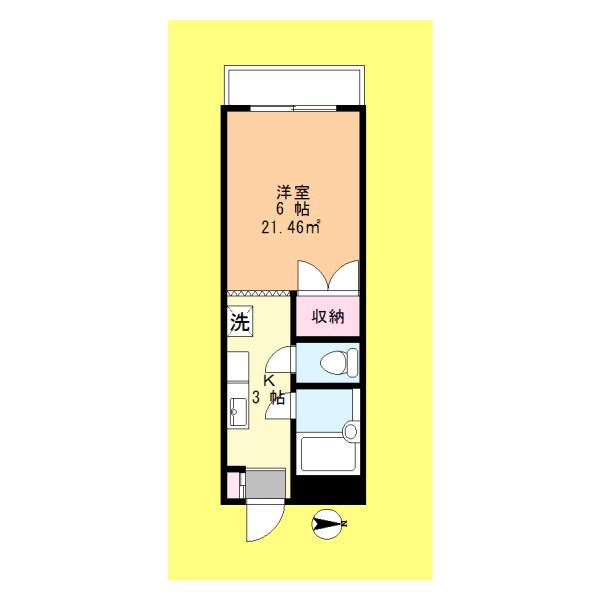 ホワイトレジデンス(1K/1階)の間取り写真
