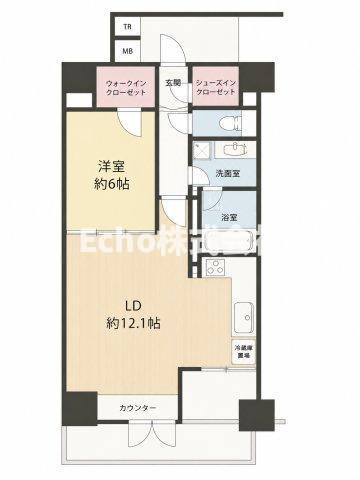 プライムアーバン堺筋本町(1LDK/7階)の間取り写真