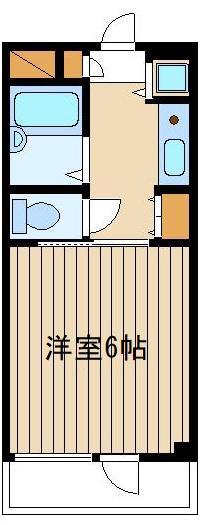 ヴェルリバード(1K/1階)の間取り写真