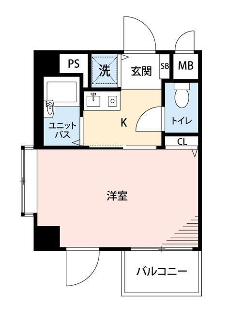 マイナビSTAYミライエ西小山ステーションフロント(1K/2階)の間取り写真