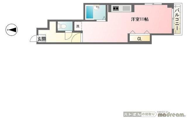 T・Yビル(ワンルーム/3階)の間取り写真