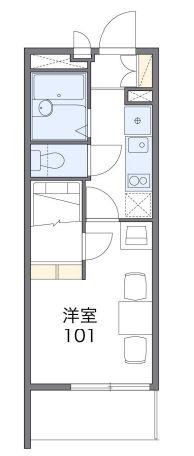 レオパレスゴールドアイ(1K/3階)の間取り写真