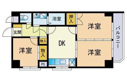 セレス空港東(3LDK/2階)の間取り写真