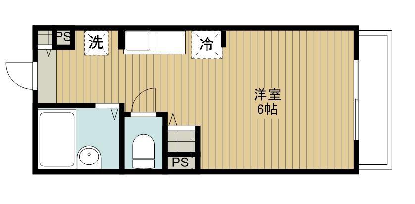 MELDIA番田(ワンルーム/2階)の間取り写真