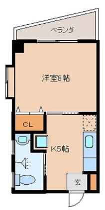 リリパトラ壺屋(1DK/4階)の間取り写真
