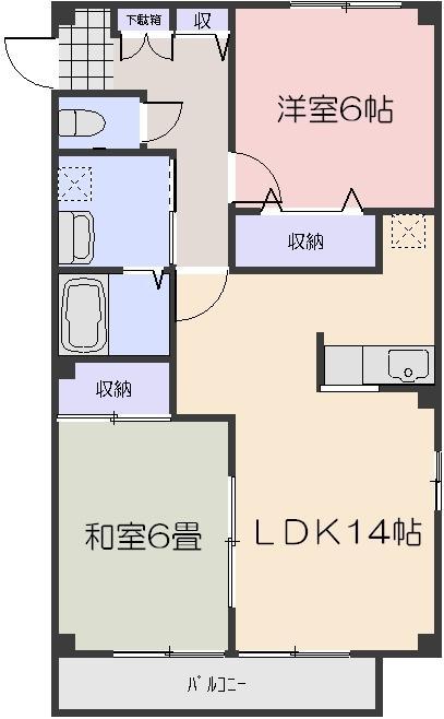 クレアメゾンIII(2LDK/1階)の間取り写真