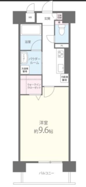 京橋イーストガーデン(1DK/2階)の間取り写真