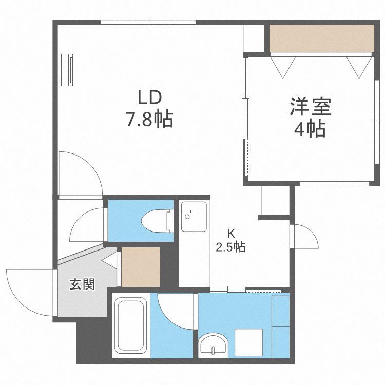 ULUCUS(1LDK/3階)の間取り写真