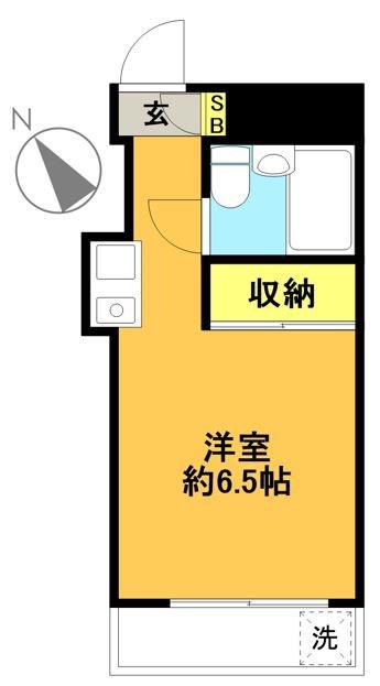 渡辺ビル(ワンルーム/3階)の間取り写真
