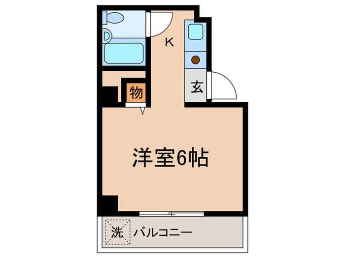 ハイツカッチャン(ワンルーム/3階)の間取り写真
