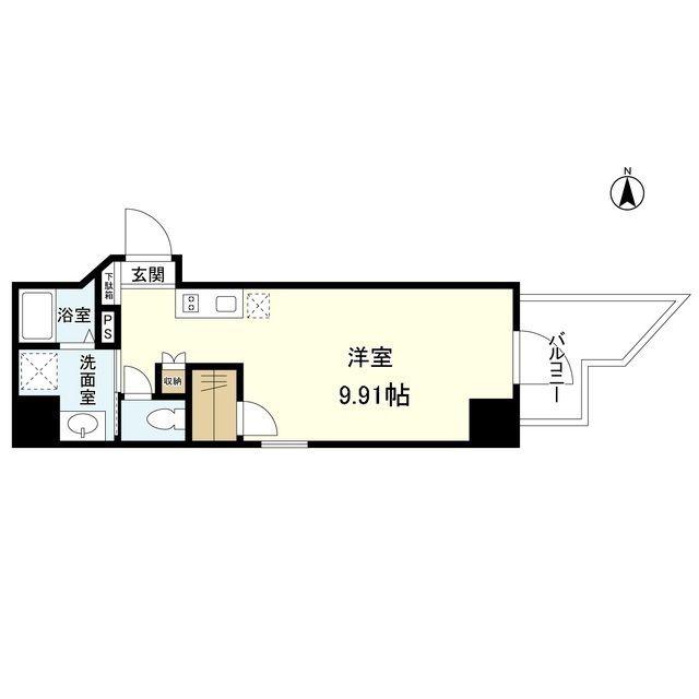 スタイリオ旗の台II(ワンルーム/8階)の間取り写真