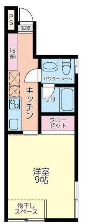 アルモニ(1K/3階)の間取り写真