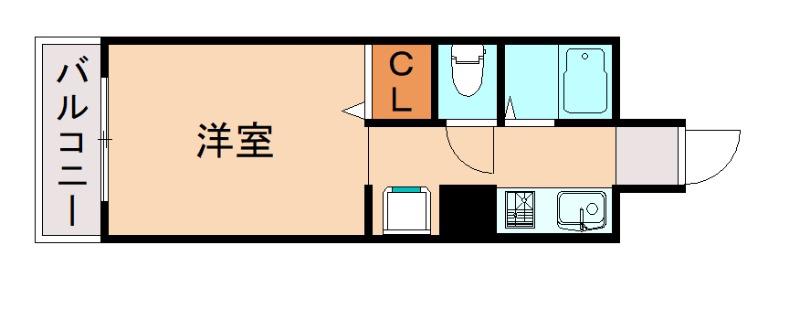 ベルトピアエグゼ福岡II(1K/5階)の間取り写真